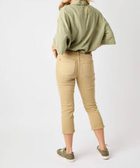 Judy Blue - “ava”high Rise Garment Dyed Capri