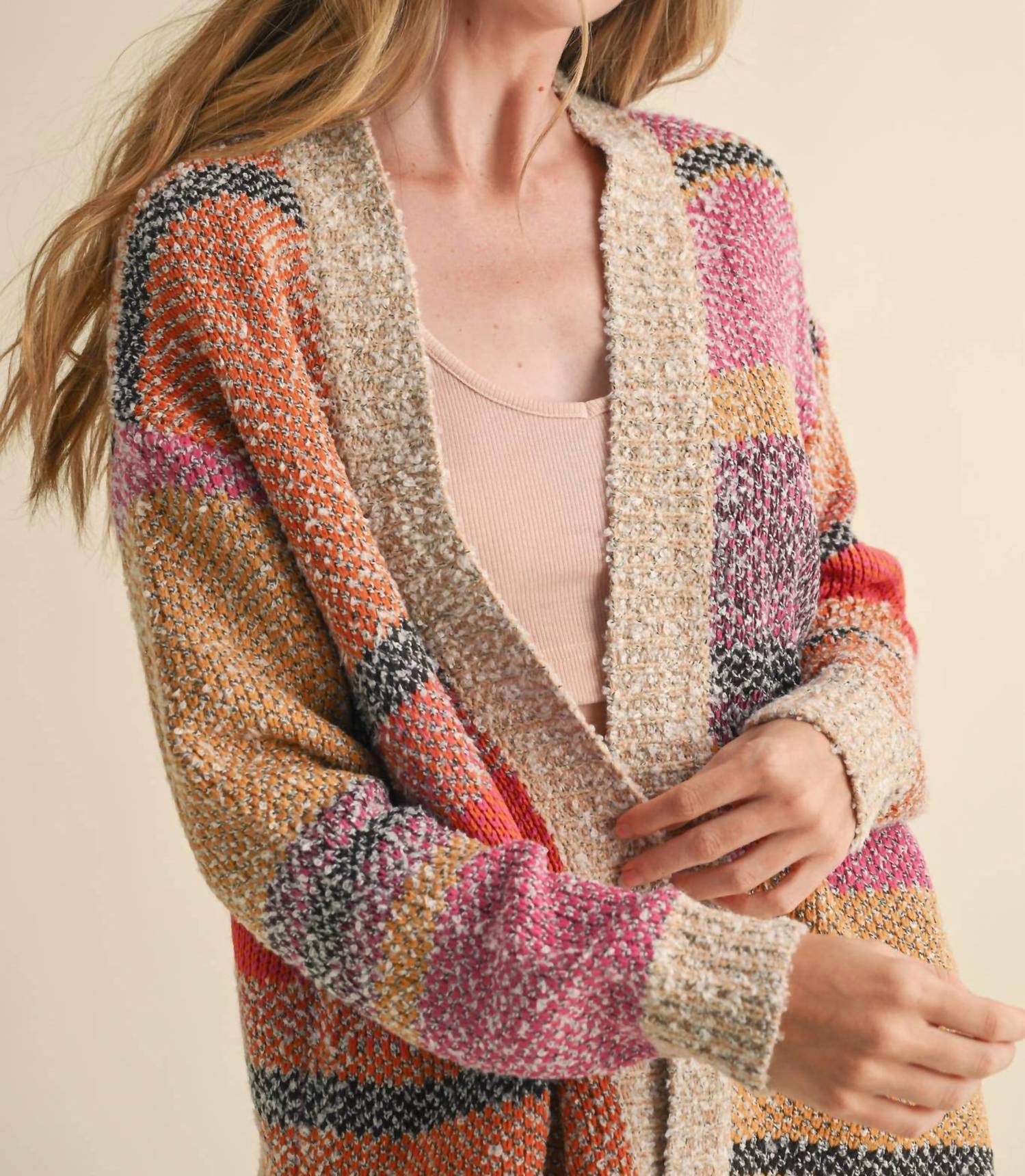 &Merci - Oversized Colorblock Cardigan