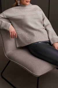 Tribal - Mock Neck Ribbed Sweater
