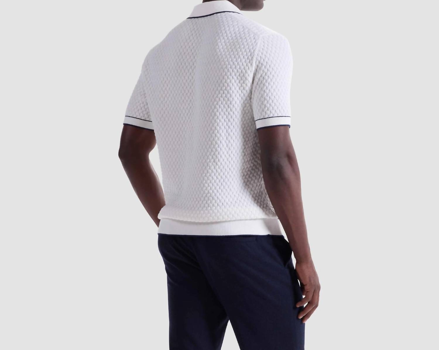 Bugatchi Uomo - Diamond Cable Polo Sweater