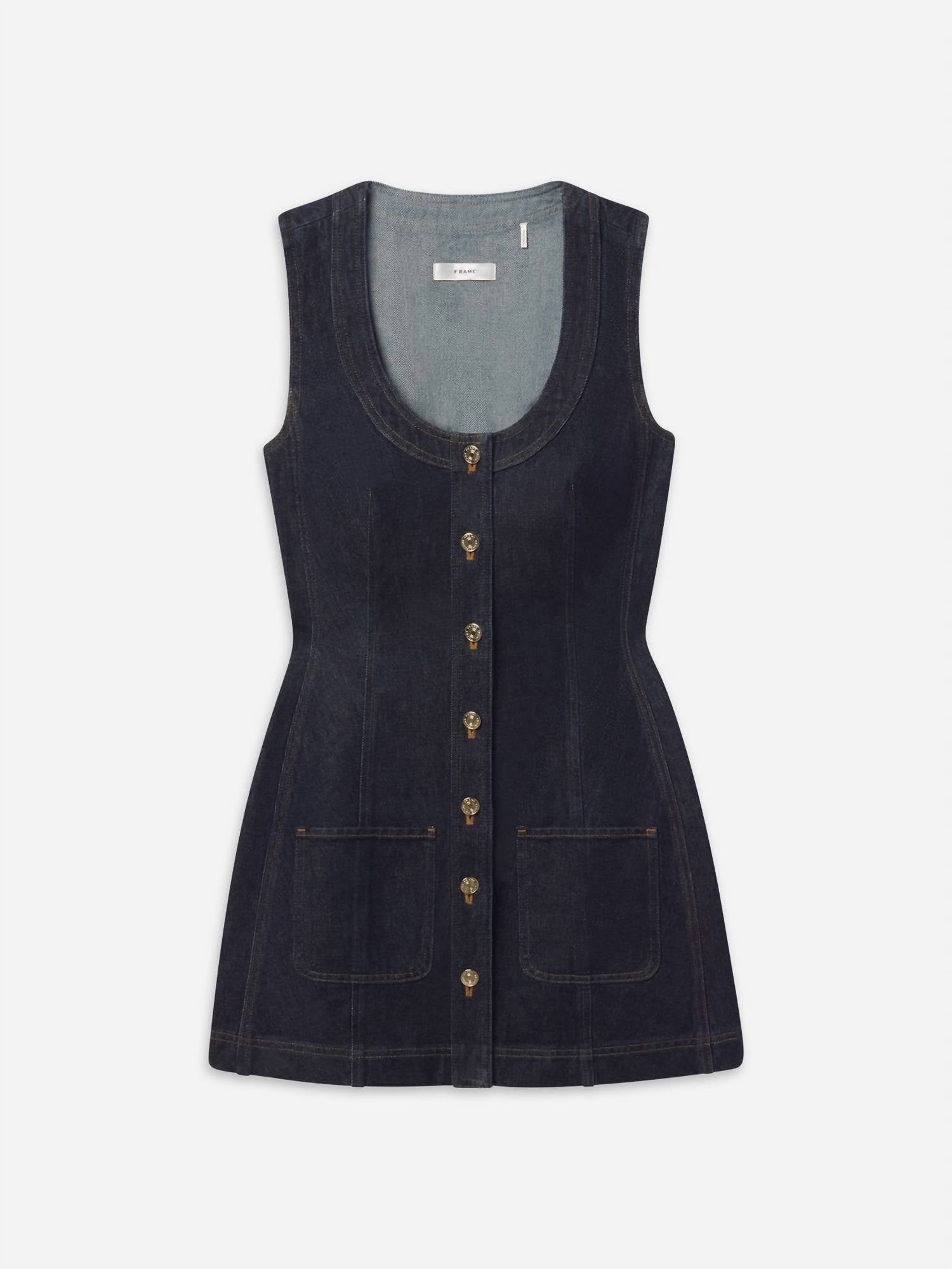 Frame - Patch Pocket Mini Dress