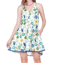 Joy Joy - Shellscape Halter Trim Dress