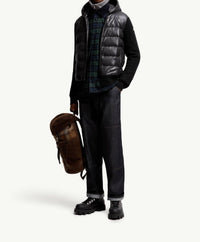 Moncler Padded Wool Zip-Up Hoodie in black - men's jacket - alternate view