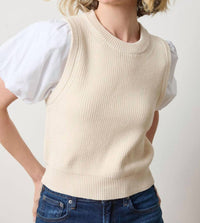 Lilla P - Mixed Media Pullover Sweater