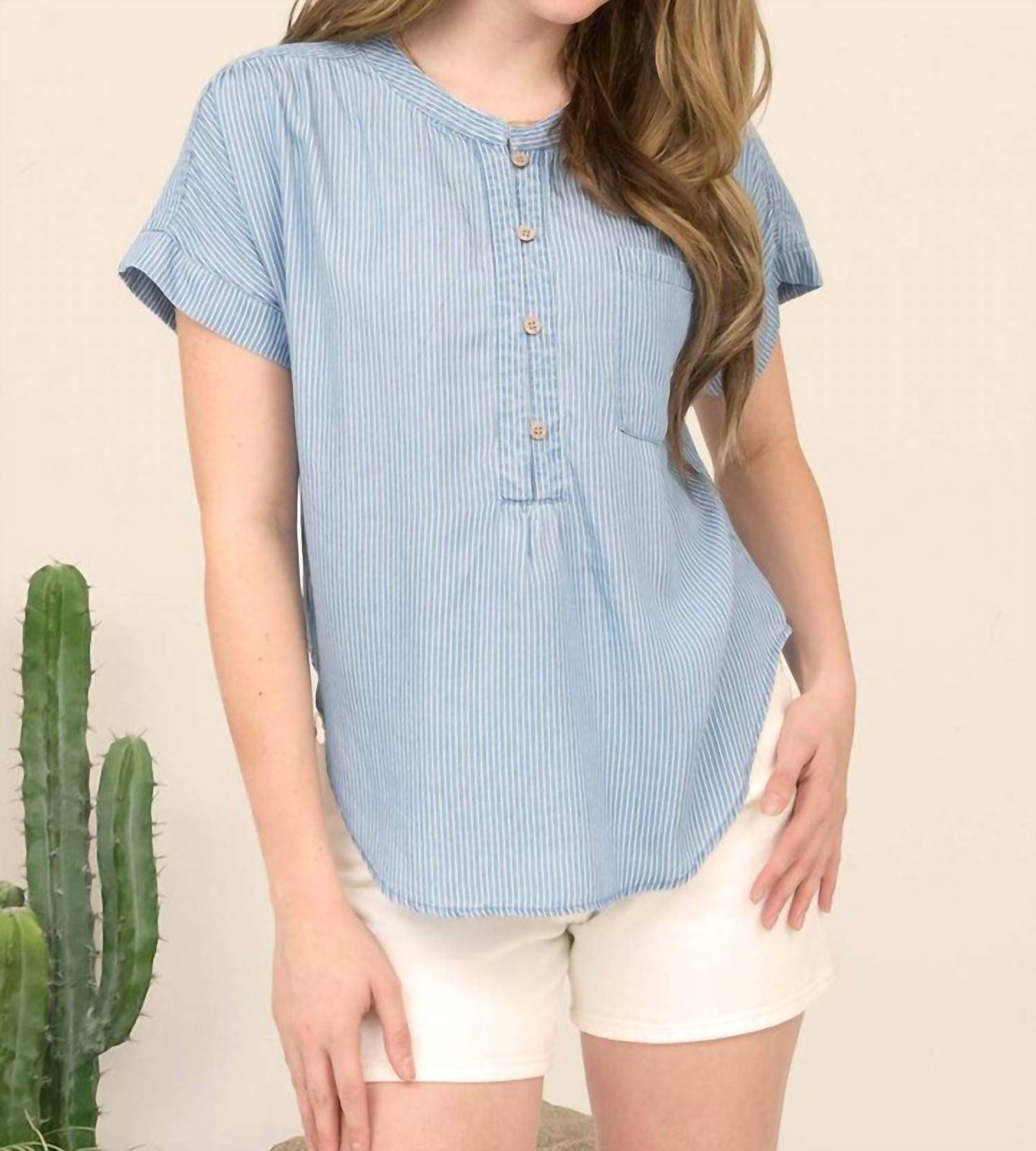 Blu Pepper - Seabreeze Stripe Henley Top