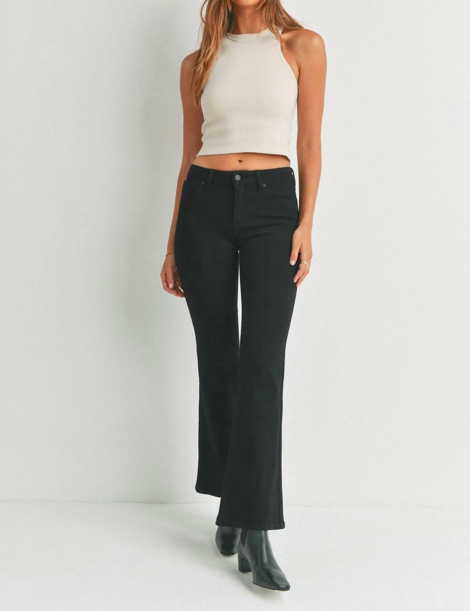 Just Black Denim - Low Rise Flare Jeans
