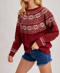 Bluivy - Holiday Faire Isle Knit Sweater