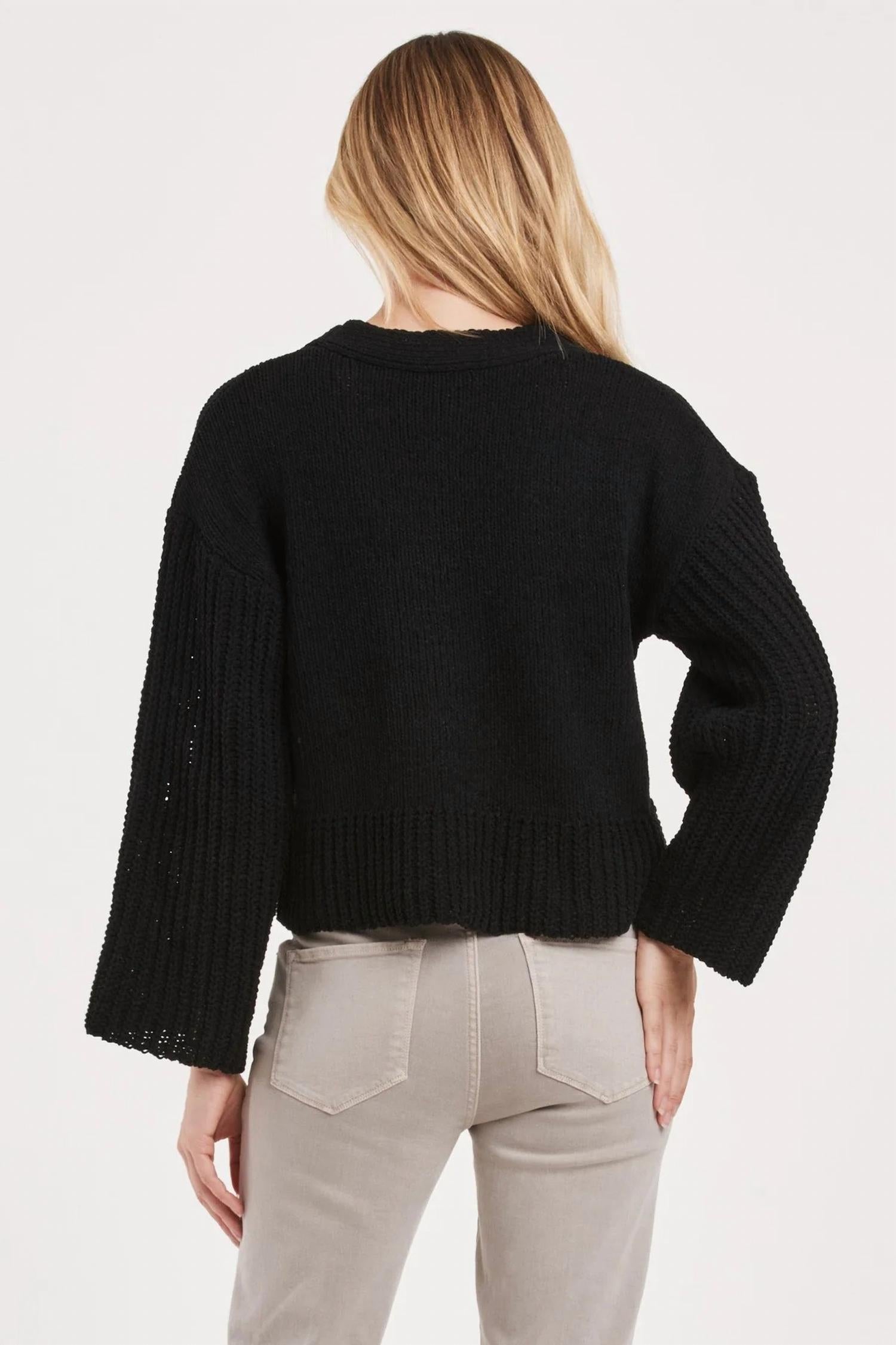 Another Love - Samira Bell Sleeve Chunky Crop Cardigan