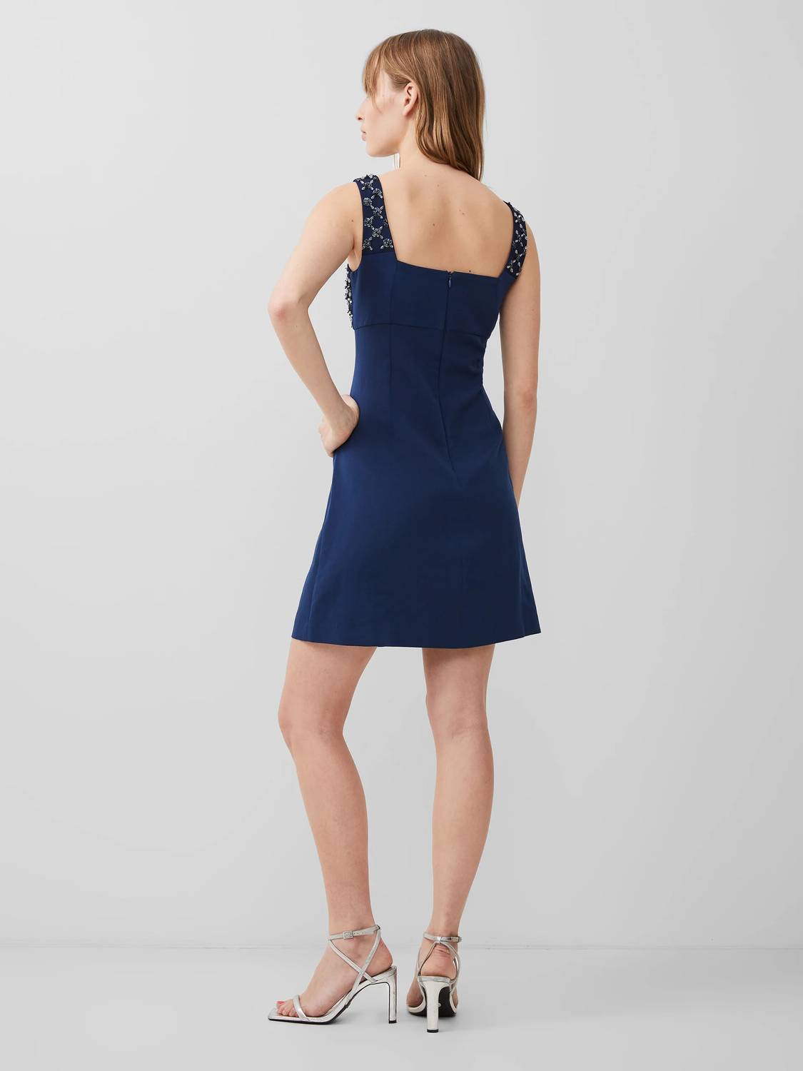 French Connection - Embroderied Darcy Crepe Dress