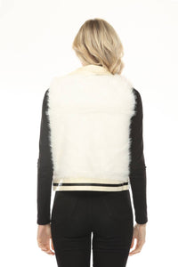 Metric Knits - Faux Fur Zip Up Vest