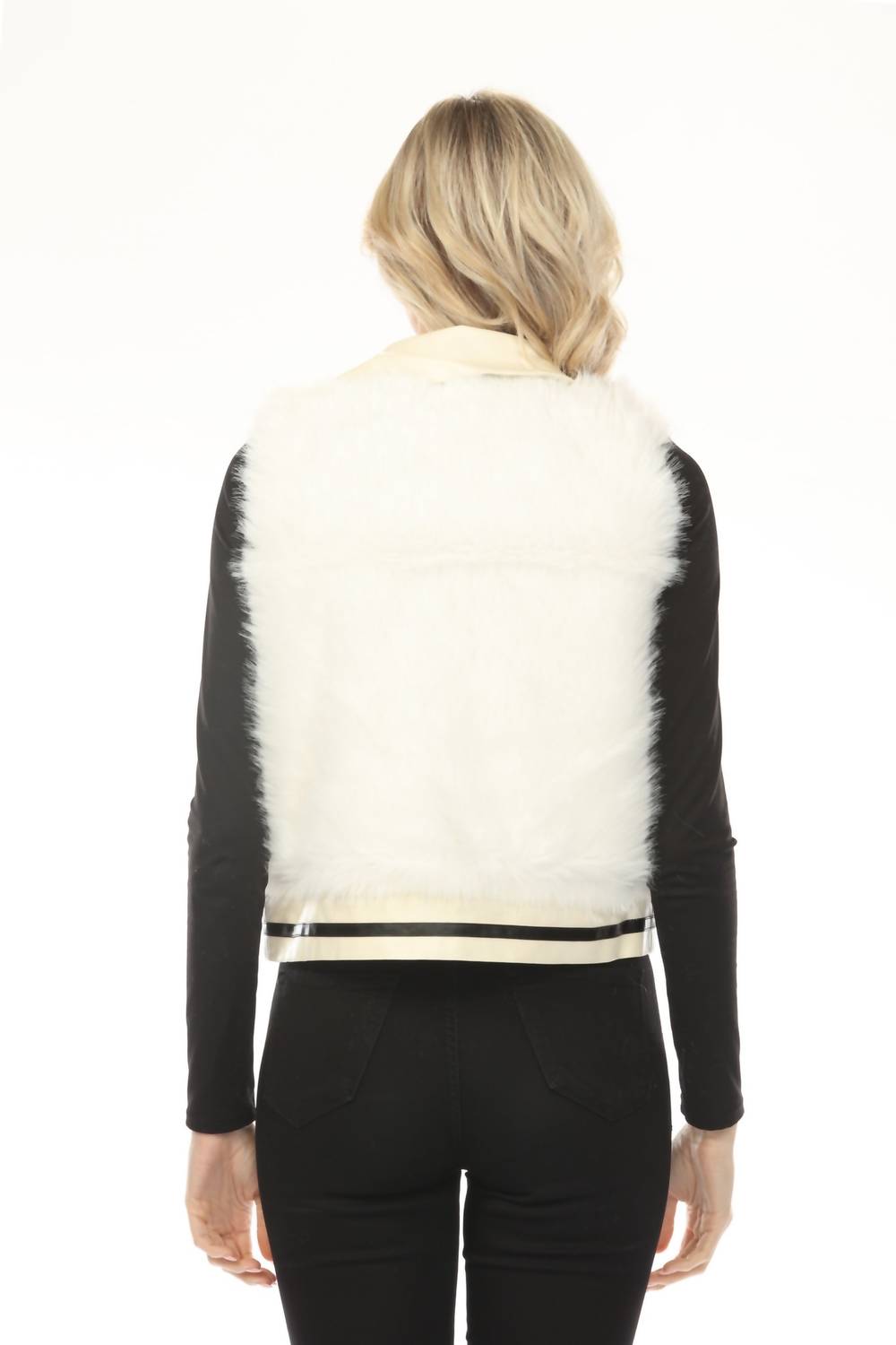 Metric Knits - Faux Fur Zip Up Vest