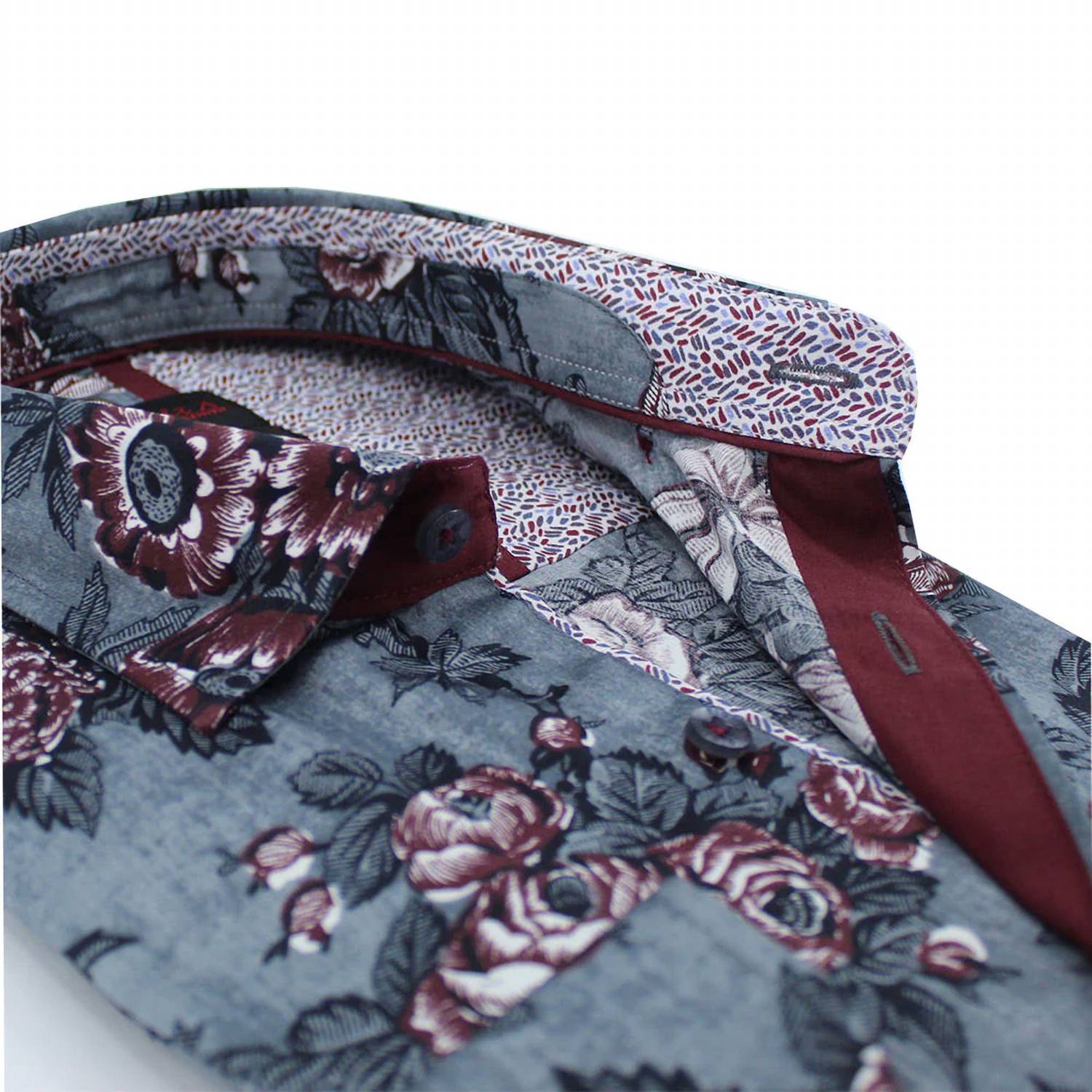 Eight X - Oxblood Button Down Shirt