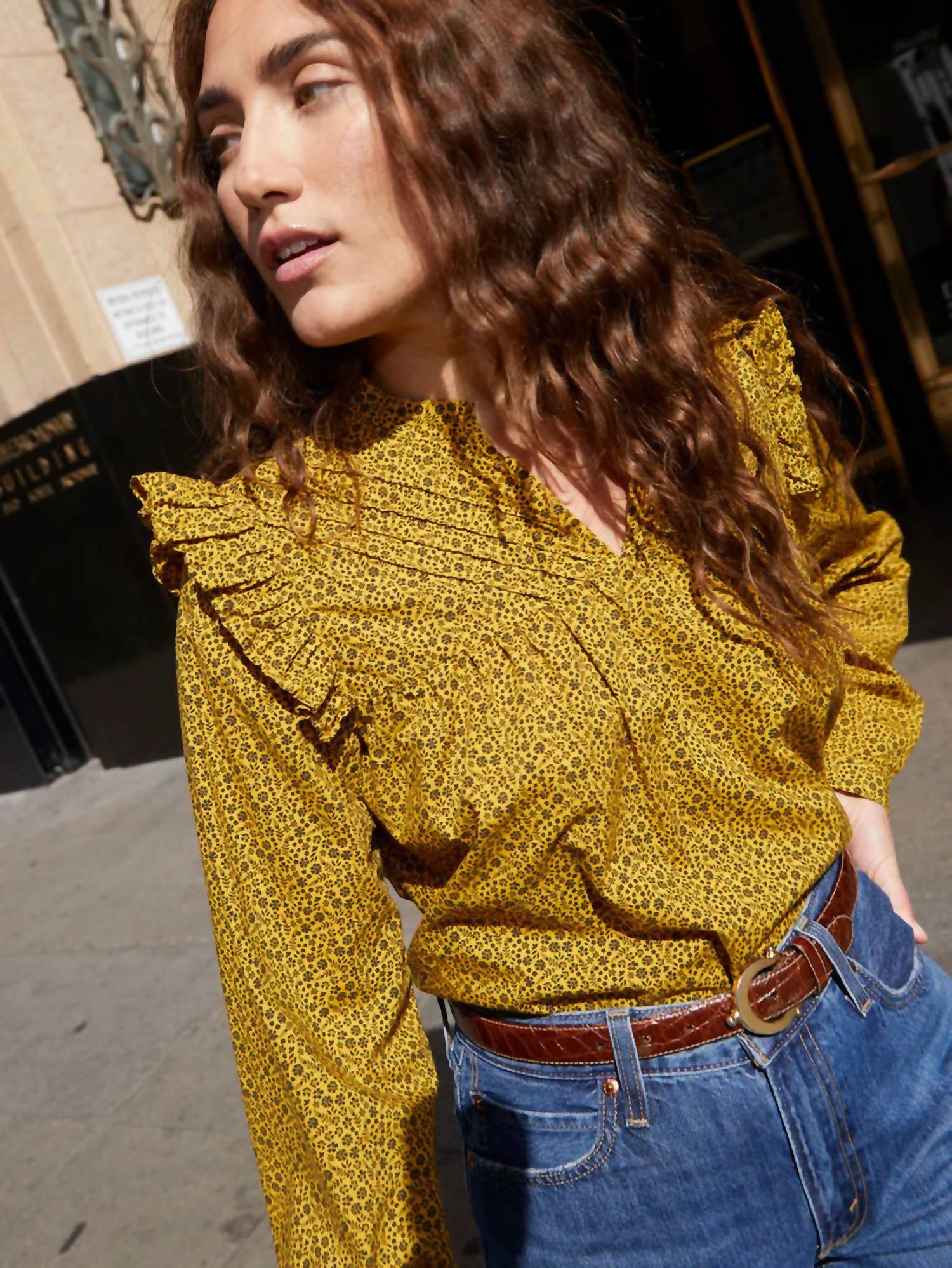 Tilly A Line Ruffle Top
