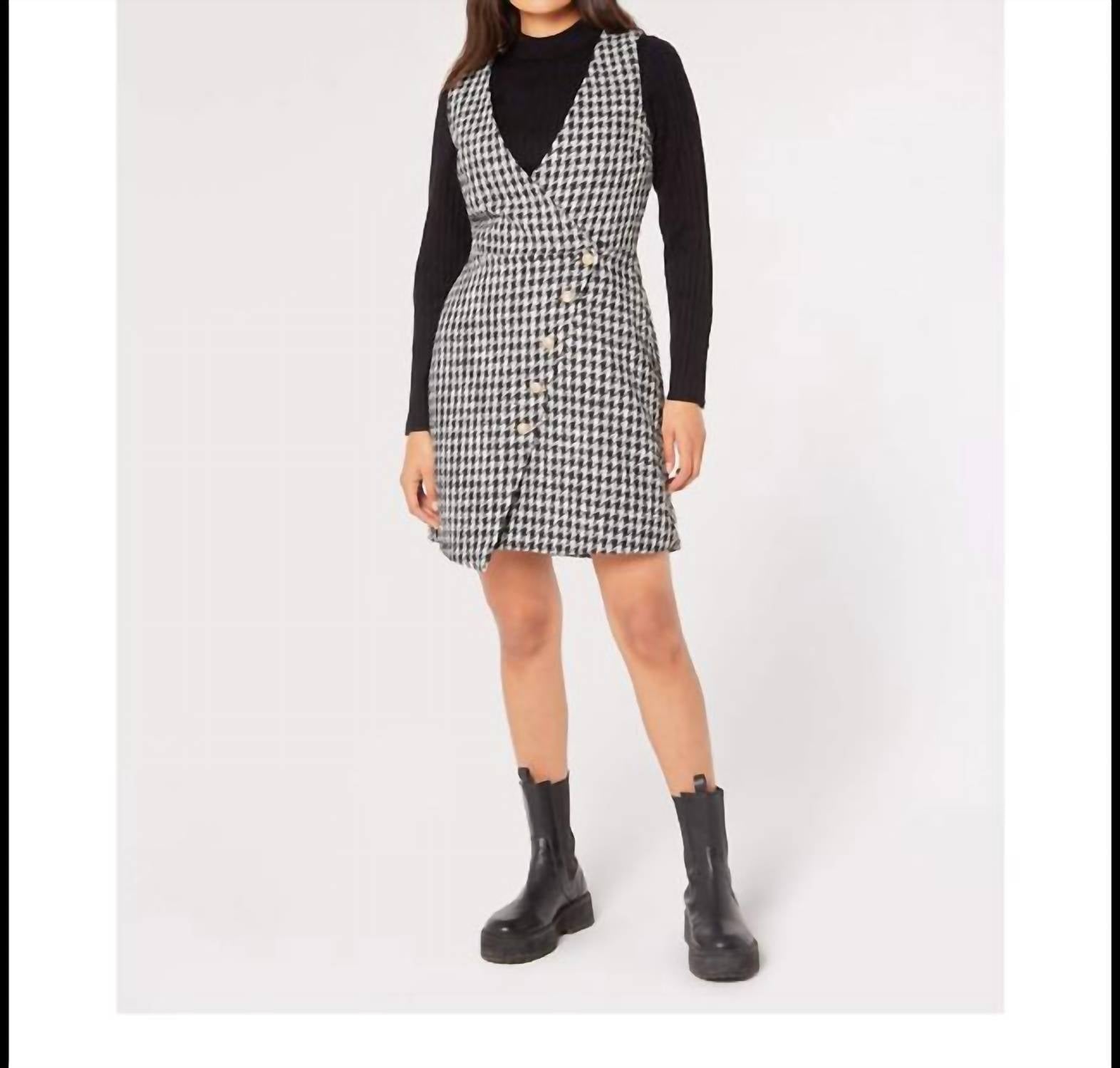 Houndstooth Mini Dress