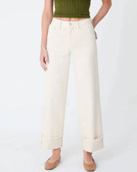 Level99 - Women's Selvedge Wide Leg Cuff Jean