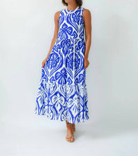 Tcec - Floral Frenzy Printed Midi Dress