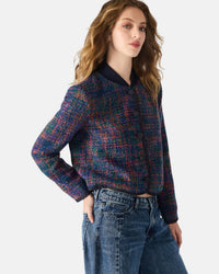 STEVE MADDEN Carlene Jacket in blue multi 1 - women's jacket - alternate view