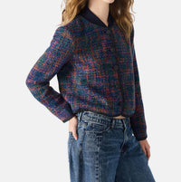 STEVE MADDEN Carlene Jacket in blue multi 1 - women's jacket - detail view
