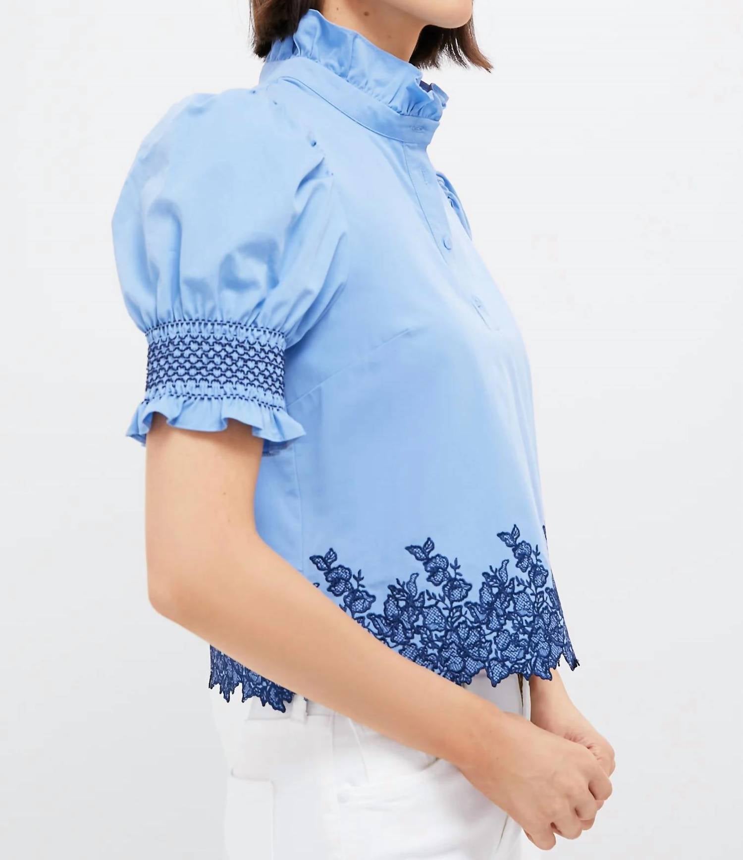 Hyacinth House - Eliza Embroidered Blouse