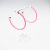 Hoo Hoops Women's Hoop Earrings in bubblegum - women's jewelry