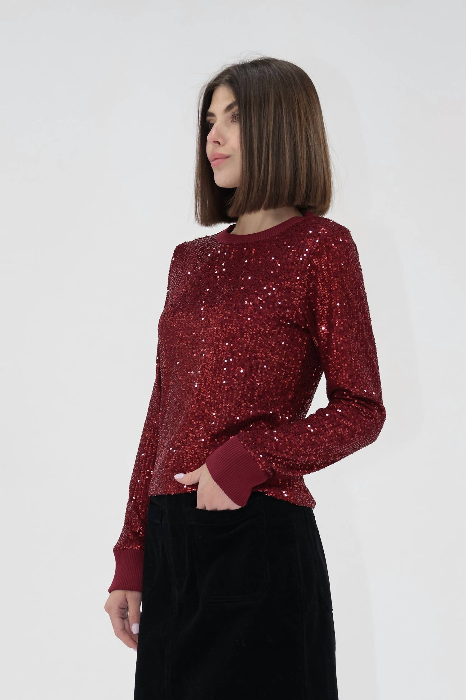 Another Love - Nessa Long Sleeve Sequin Top