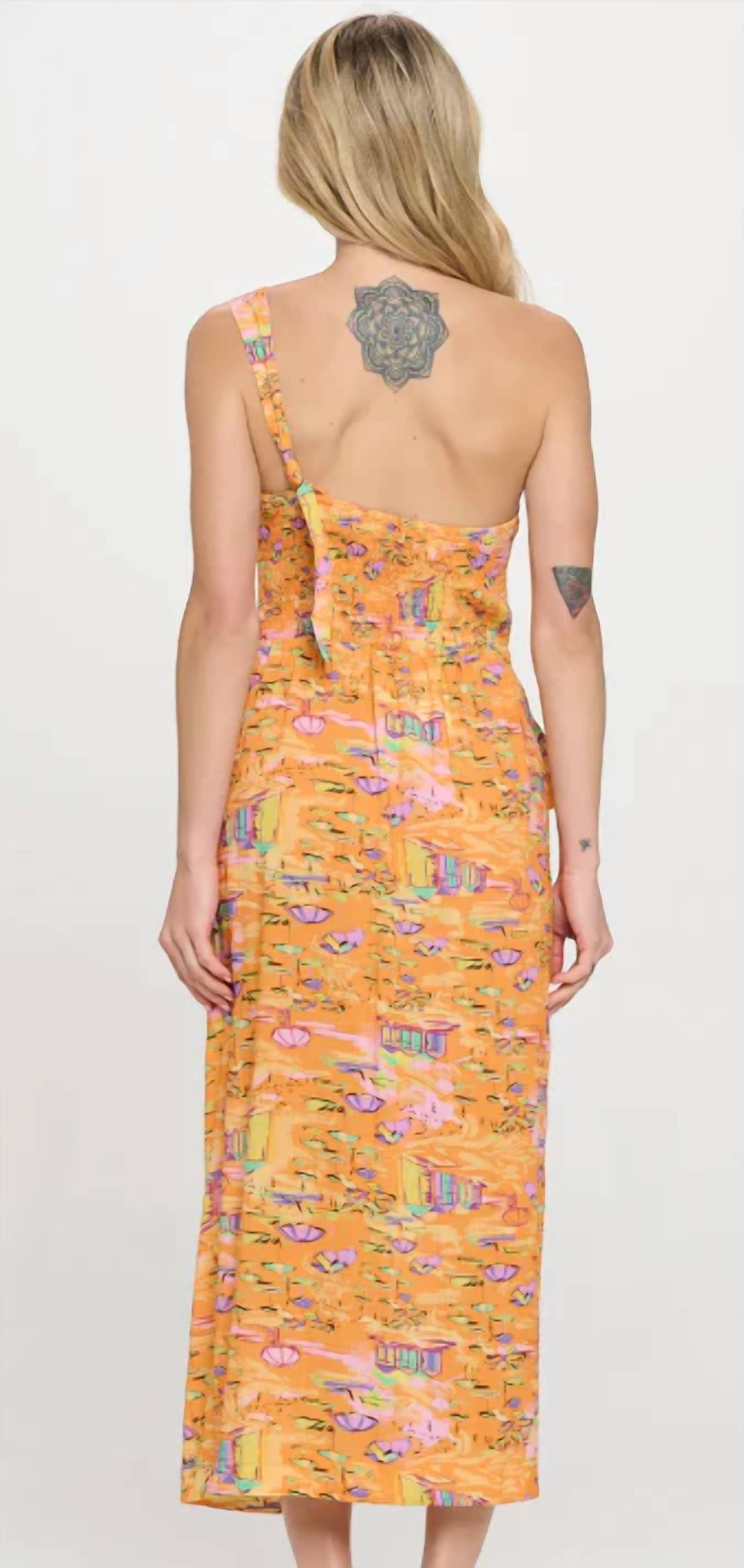 Meet Me In Santorini - Golden Shoreline Dress