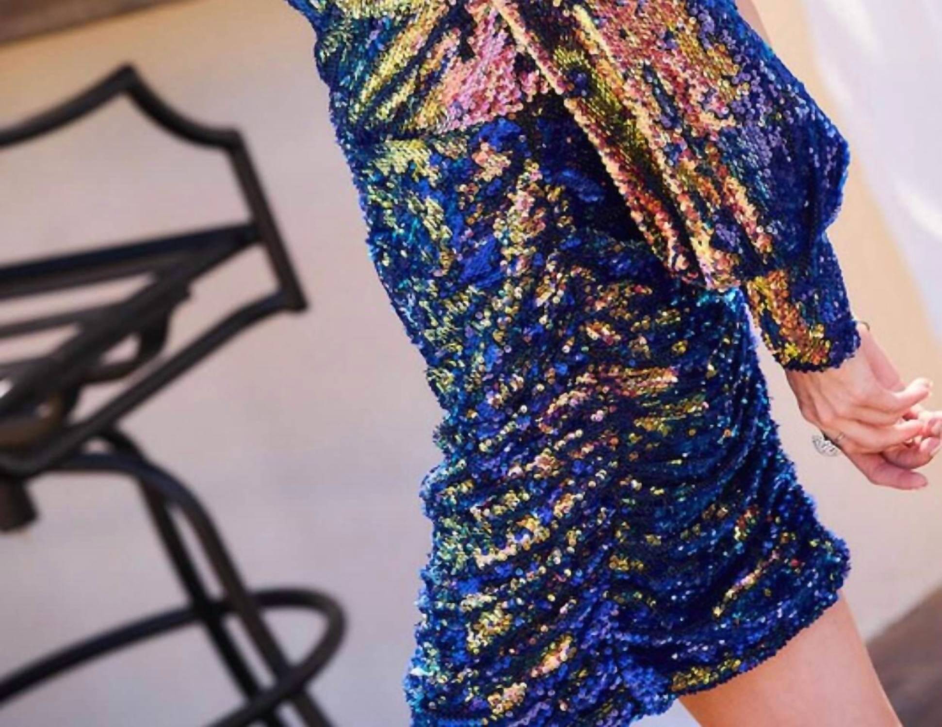 Mainstrip - One Shoulder Sequin Dress