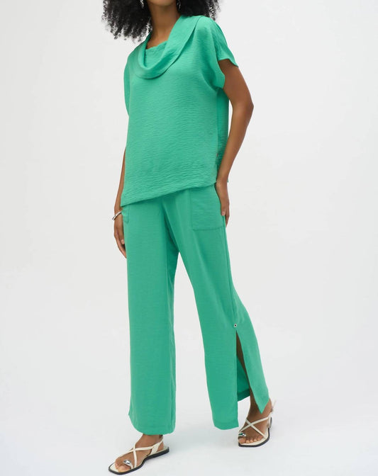 Joseph Ribkoff - Cowl Neck Short Sleeve Gauze Top