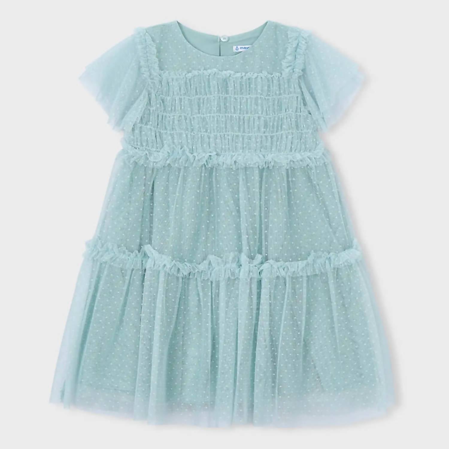 Mayoral - Big Girls' Tulle Plumeti Dress