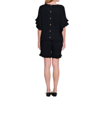 Multiples - Double Flounce Raglan Sleeve Fringe Hem Top