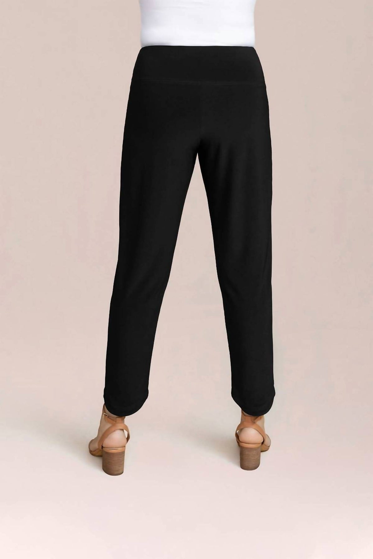 Sympli Women's Drop Ankle Pant in black - women's pants - detail view