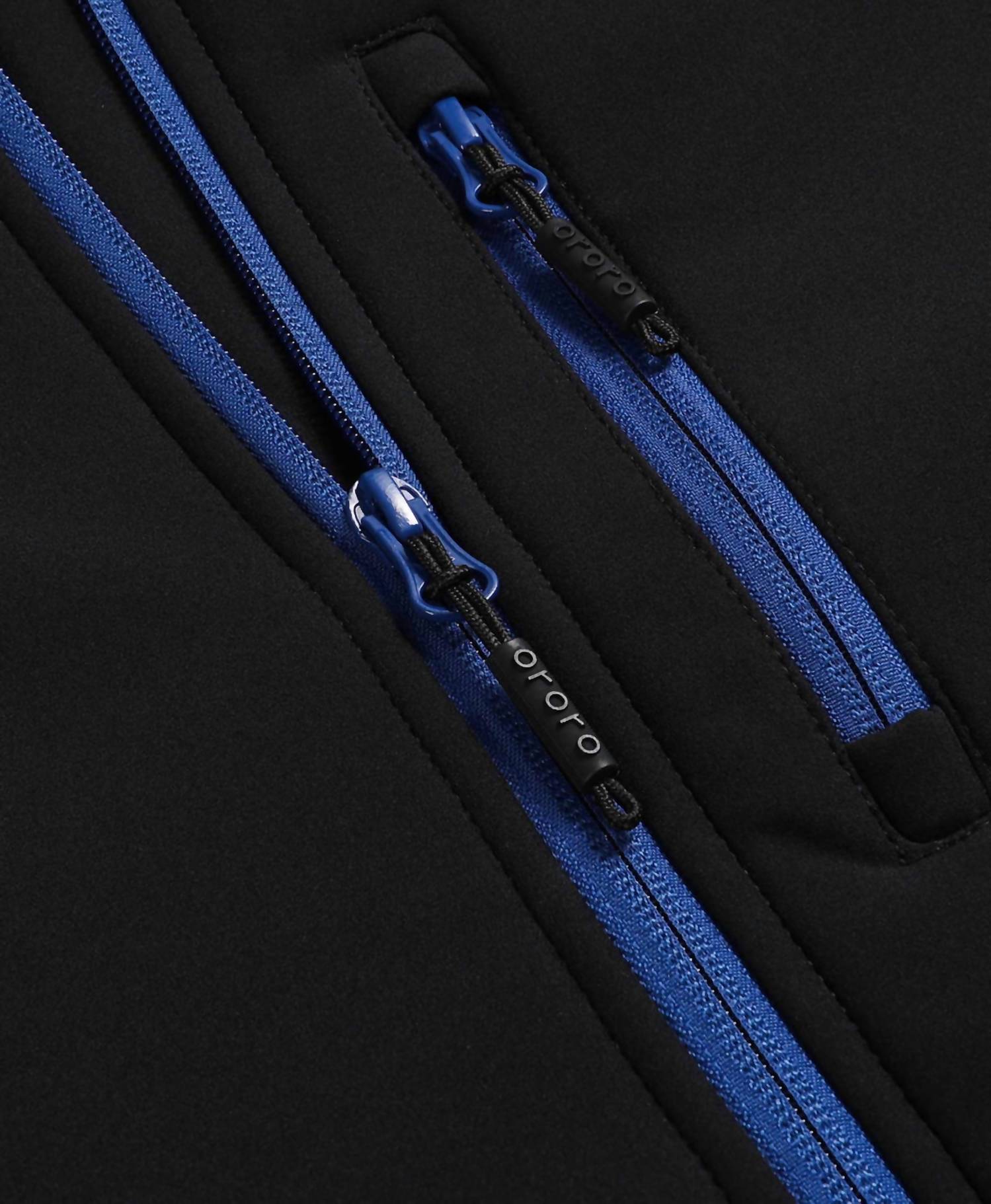 Ororo Men’s Classic Heated Jacket 2.0 in black blue - men's jacket - view 6