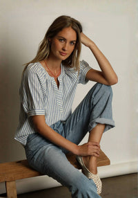 Dylan - Marin Cuffed Denim Top