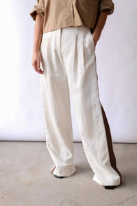 TWP Sulli Pants With Tux in bone mustang - women's pants - detail view