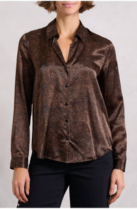 L'Agence - Women's Tyler Longsleeve Herringbone Print Blouse