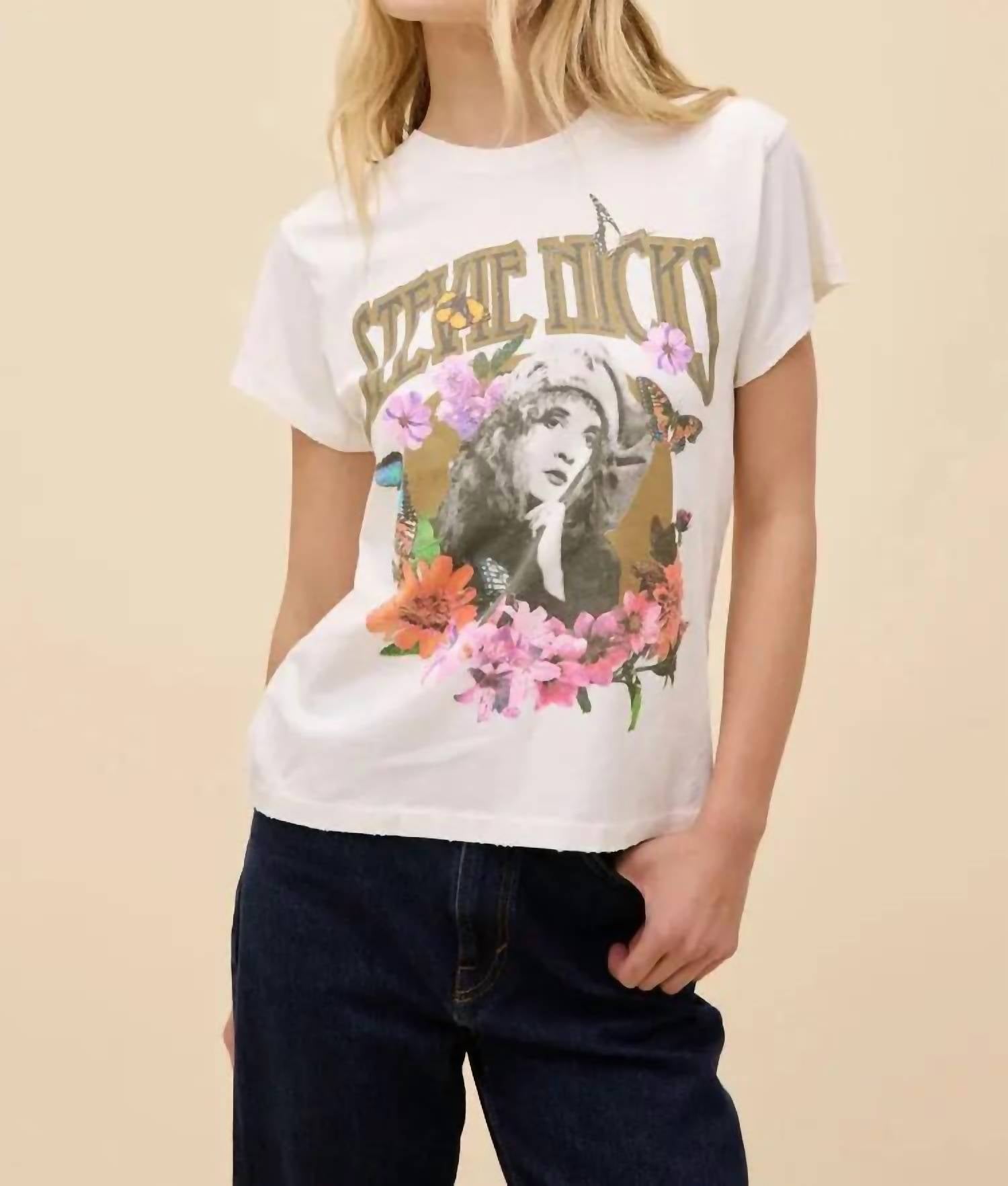 Daydreamer - Stevie Nicks Flower Collage Tour Short Sleeve Tee