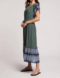 Velvet By Graham & Spencer - Cheryl Ruffle Sleeve Midi Dress