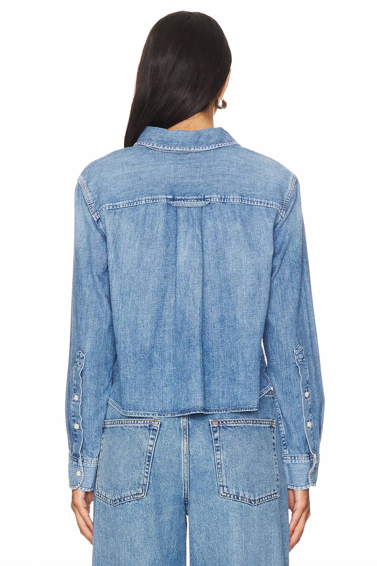 Citizens Of Humanity - Baby Shay Long Sleeve Denim Crop Shirt
