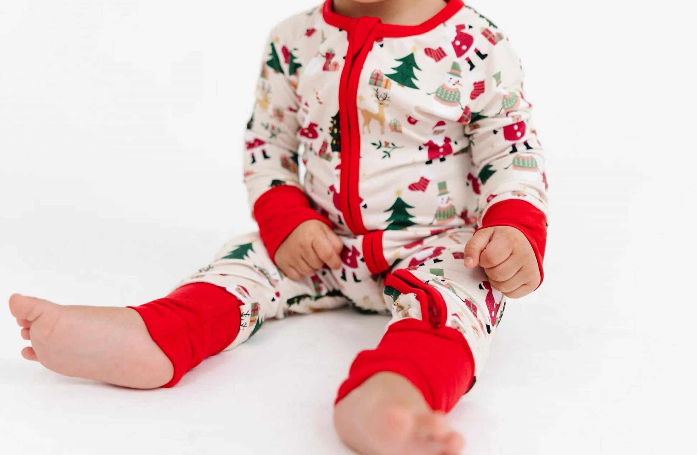 Emerson And Friends - Cozy Christmas Bamboo Convertible Baby Pajama