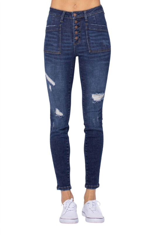 Cargo Patch High Rise Skinny Jean