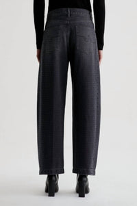 Ag Jeans - Hattie Embellished Barrel-leg Crop Jeans