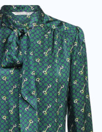 summum Women's Bits And Rounds Blouse in forest green - women's blouse - detail view