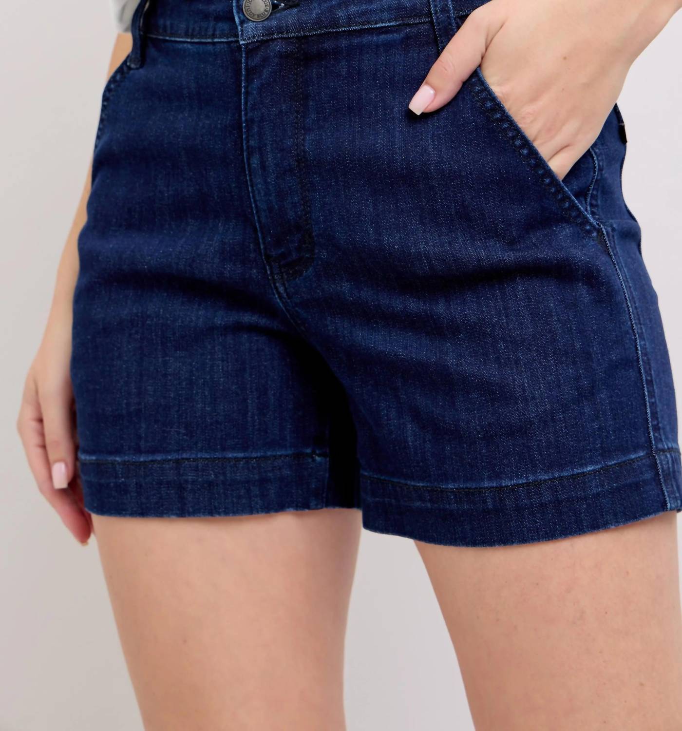 Judy Blue Dani High-waisted Denim Trouser Shorts in blue - women's shorts