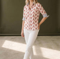 Pink Pineapple - Lobster Print Blouse