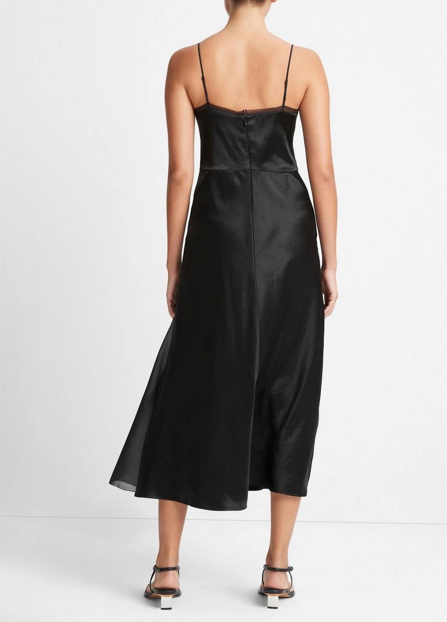 Vince - Sheer Panelled Slip Dress
