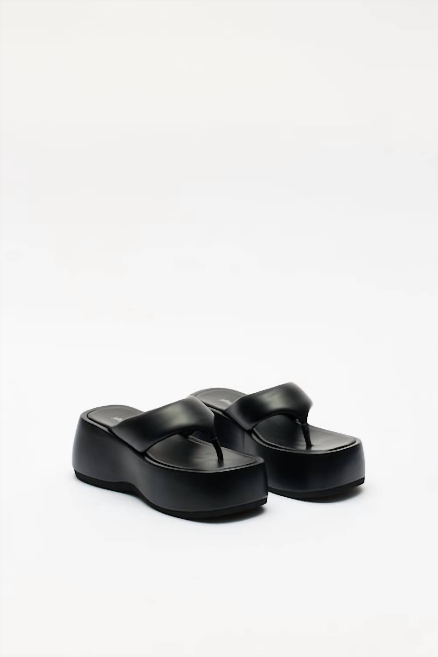Jeffrey Campbell - Women's Crybaby Platform Wedge Thong Sandals