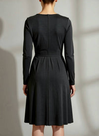 Nue By Shani - Built In Shapewear Stretch Belted Dress