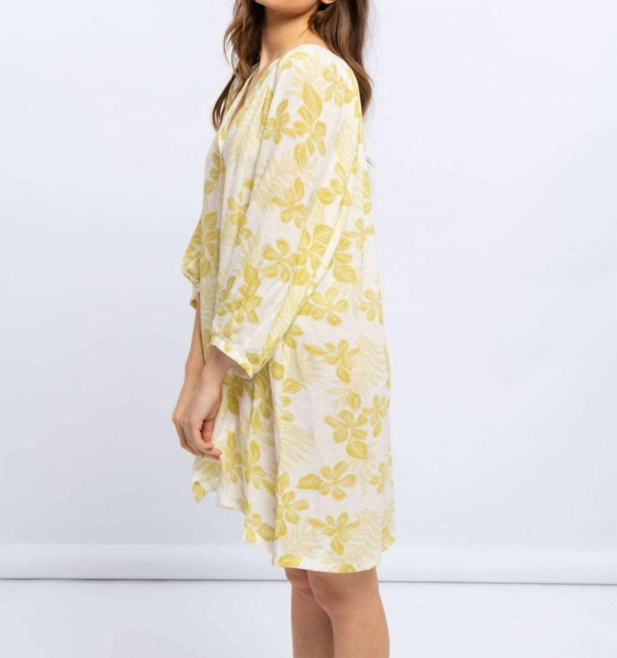 Smf - Floral V-Neck Tunic Dress