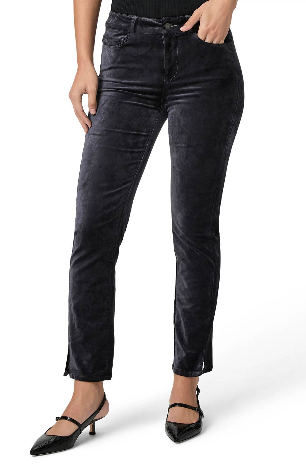 Dl1961 - Women'S - Cindy Twisted Straight Leg Velvet Pants