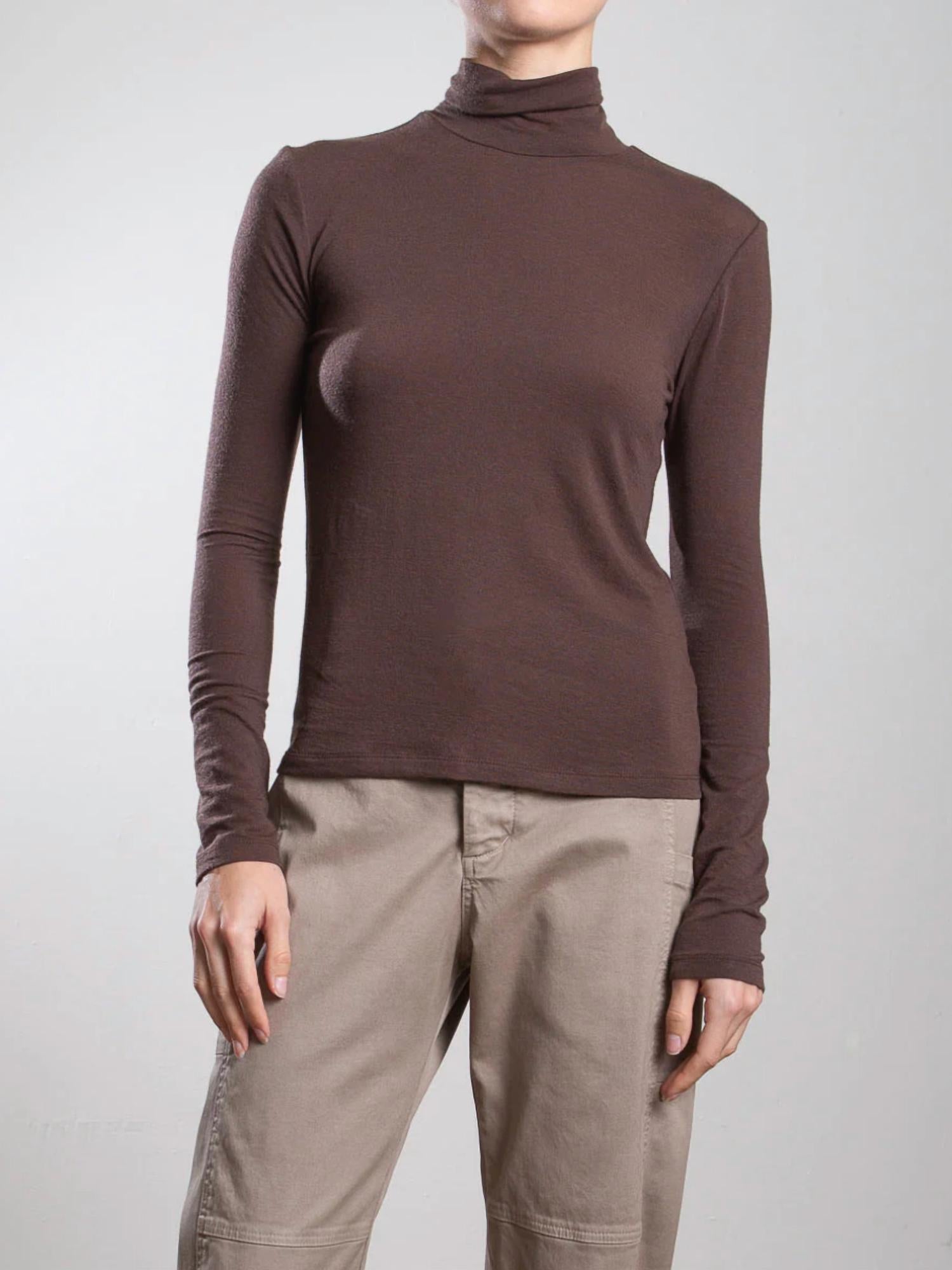 Pharaoh Shiloh Turtleneck Top in chocolate - women's sweater